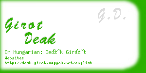 girot deak business card